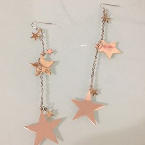 Golden stars earrings